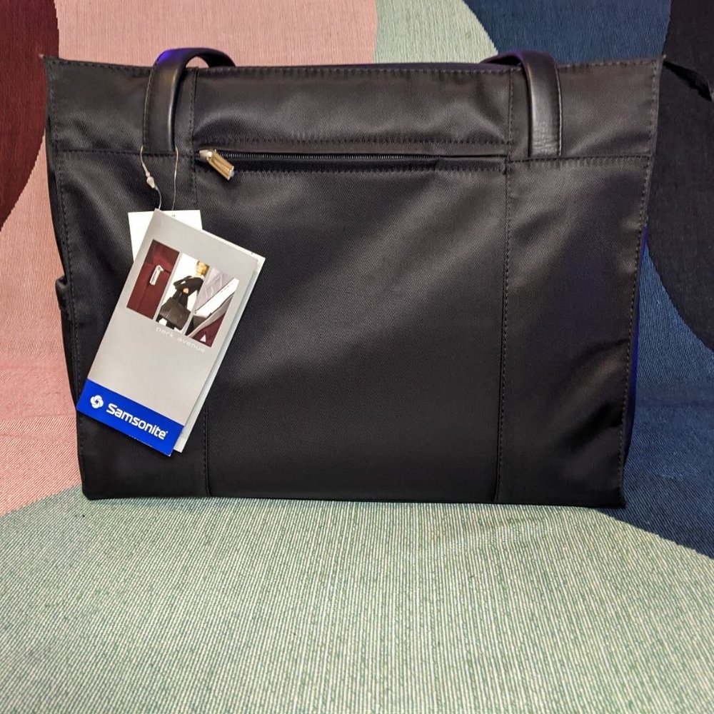 90s Vintage Retro Samsonite Park Avenue Luxury Black Laptop Bag Roomy NWT Rare